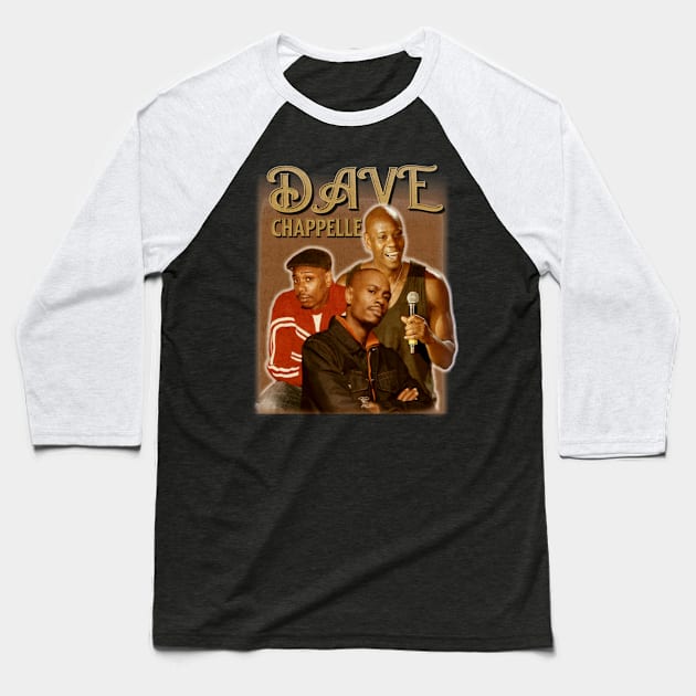 Dave Chappelle Artistic Approaches Baseball T-Shirt by Angel Shopworks